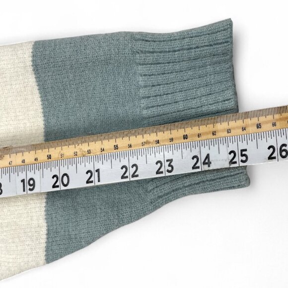 Brooks Brothers Men's Blue White Stripe Zip Collar Lamb Wool Sweater XL Slim Fit - Picture 6 of 9